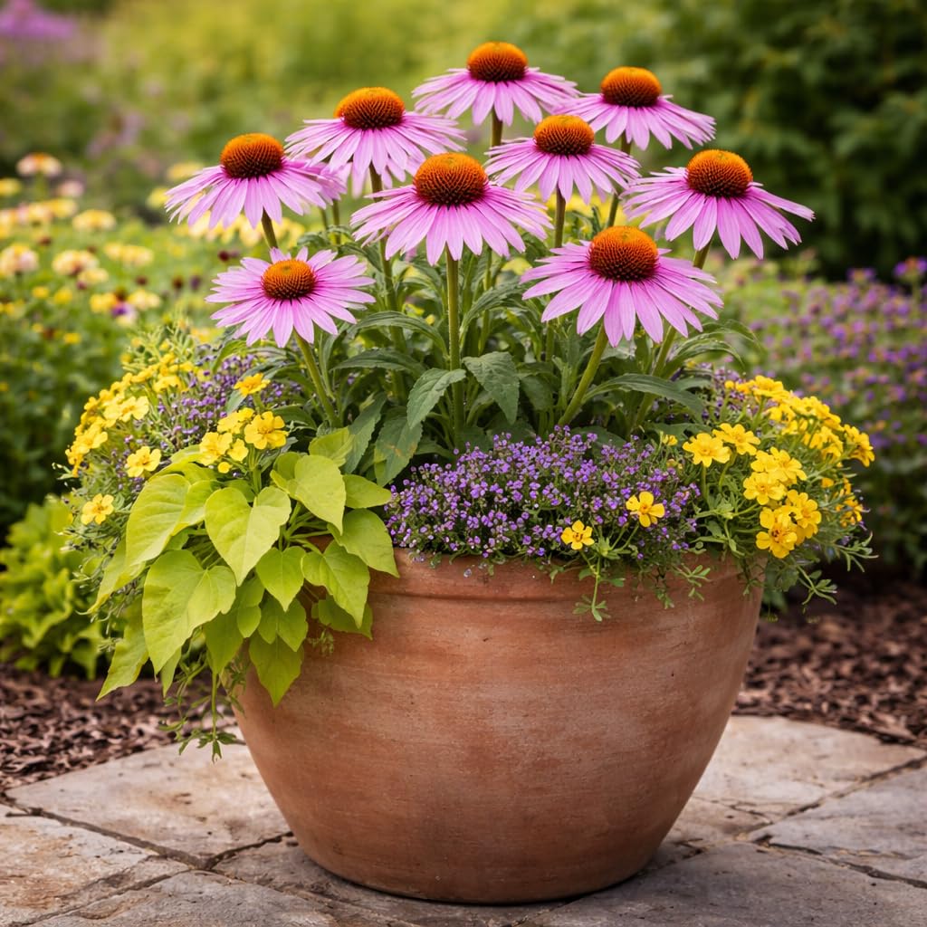 Purple Coneflower Plug (Echinacea purpurea) – Hardy Native Perennial – Pollinator-Friendly Wildflower – Full Sun Garden Plant (1)