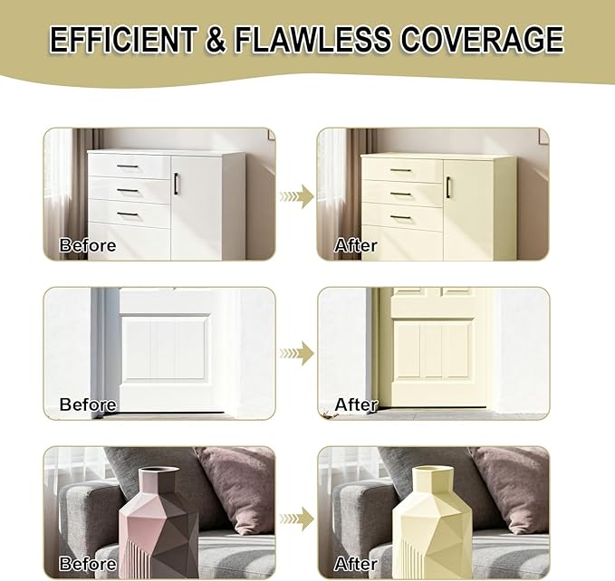 Beige Touch-Up Paint for Furniture, Metal No Sanding, Fast Drying, Water Based