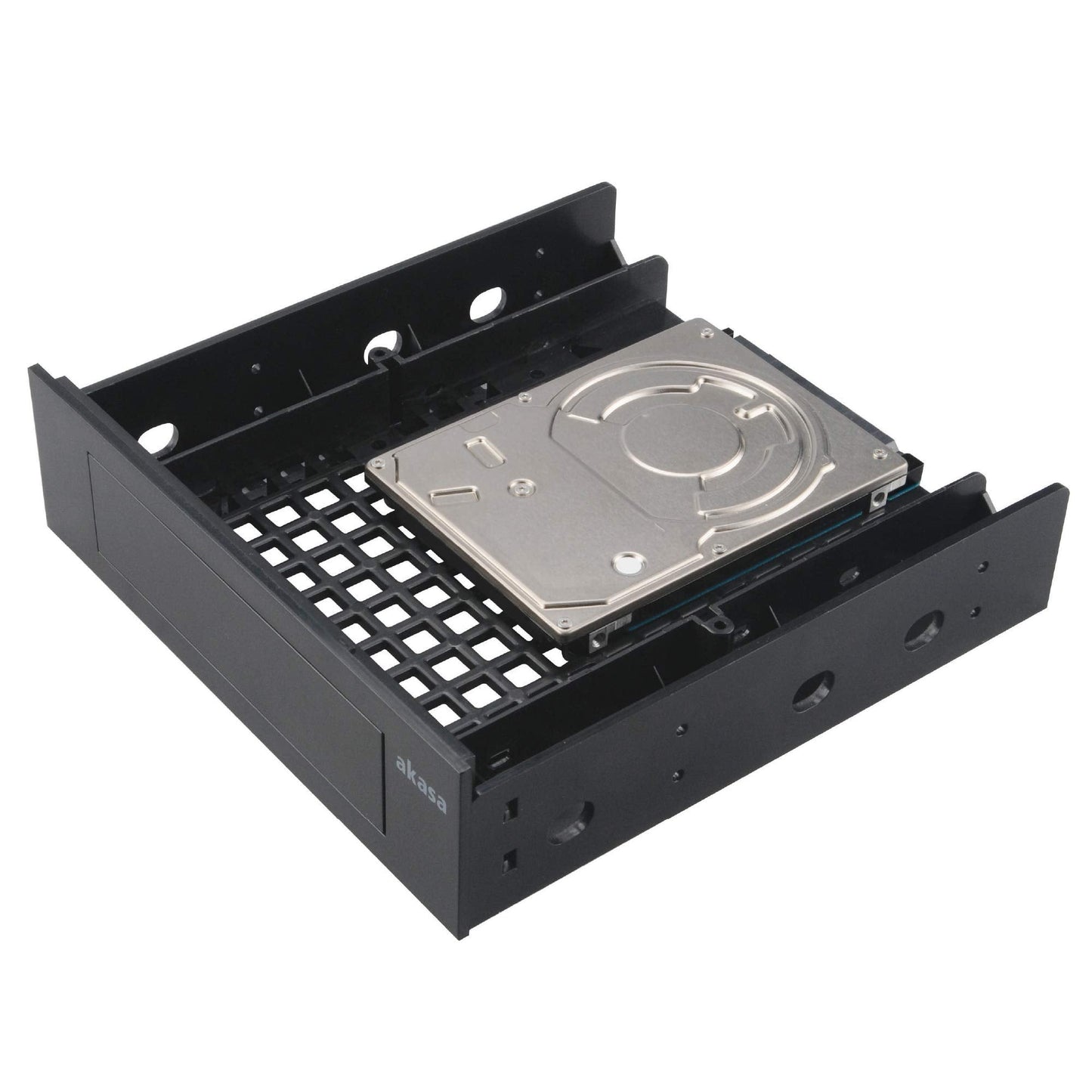 Akasa 3.5" Device/SSD/HDD Adapter | 5.25" to 3.5" Bay Adapter | 2.5/3.5 Inch Hard Drive Enclosure | SSD Mounting Bracket | for 5.25 inch PC Front Bay | AK-HDA-05