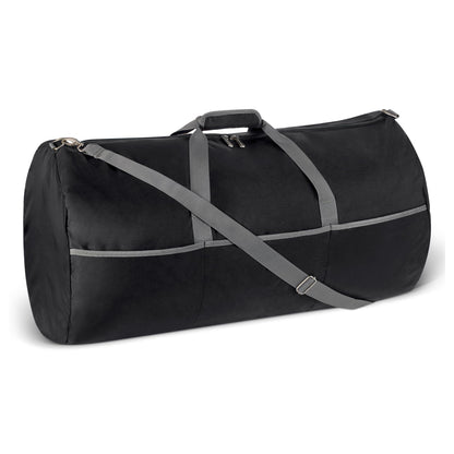 Amazon Essentials Extra Large Foldable Nylon Duffel Bag for Travel/Storage with Zippered Pockets, 32.4", 150L, 50-LBS Capacity, Black (Previously Amazon Basics)