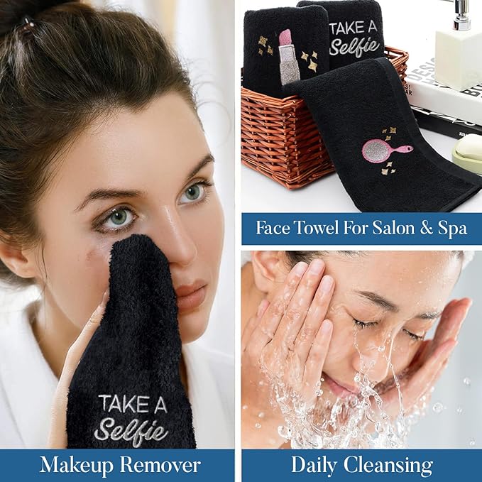 DAN River Black Makeup Towels