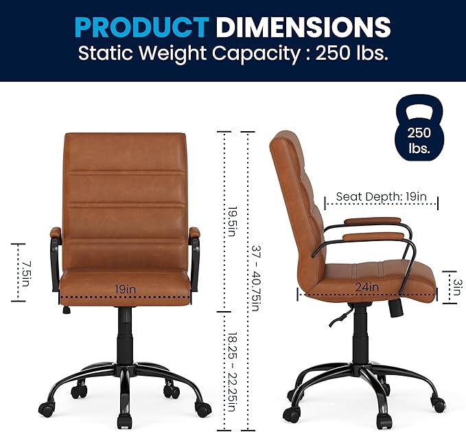 Flash Furniture Whitney Mid-Back Desk Chair