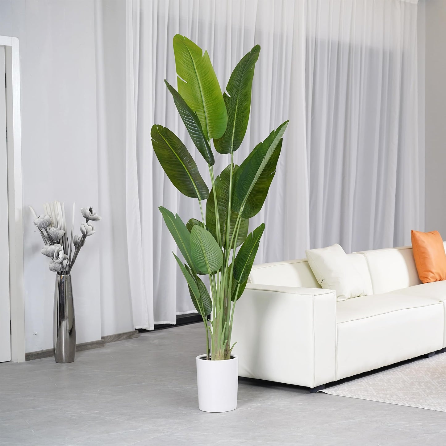 ProDeco Artificial Tree 6.6Ft Silk Bird of Paradise Large Big Fake Potted Plants Tall Faux Silk Floor Plants for Home Living Room Bedroom Office Decor Indoor Outdoor…