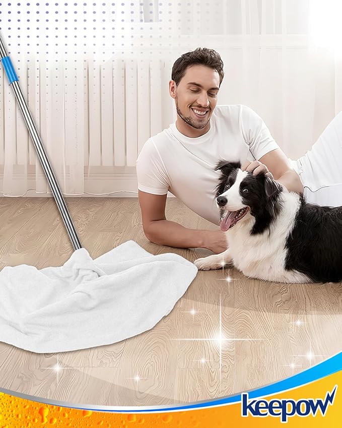 KEEPOW 8PCS Extra Large Microfiber Cleaning Cloth 30" x 20" Washable Reusable