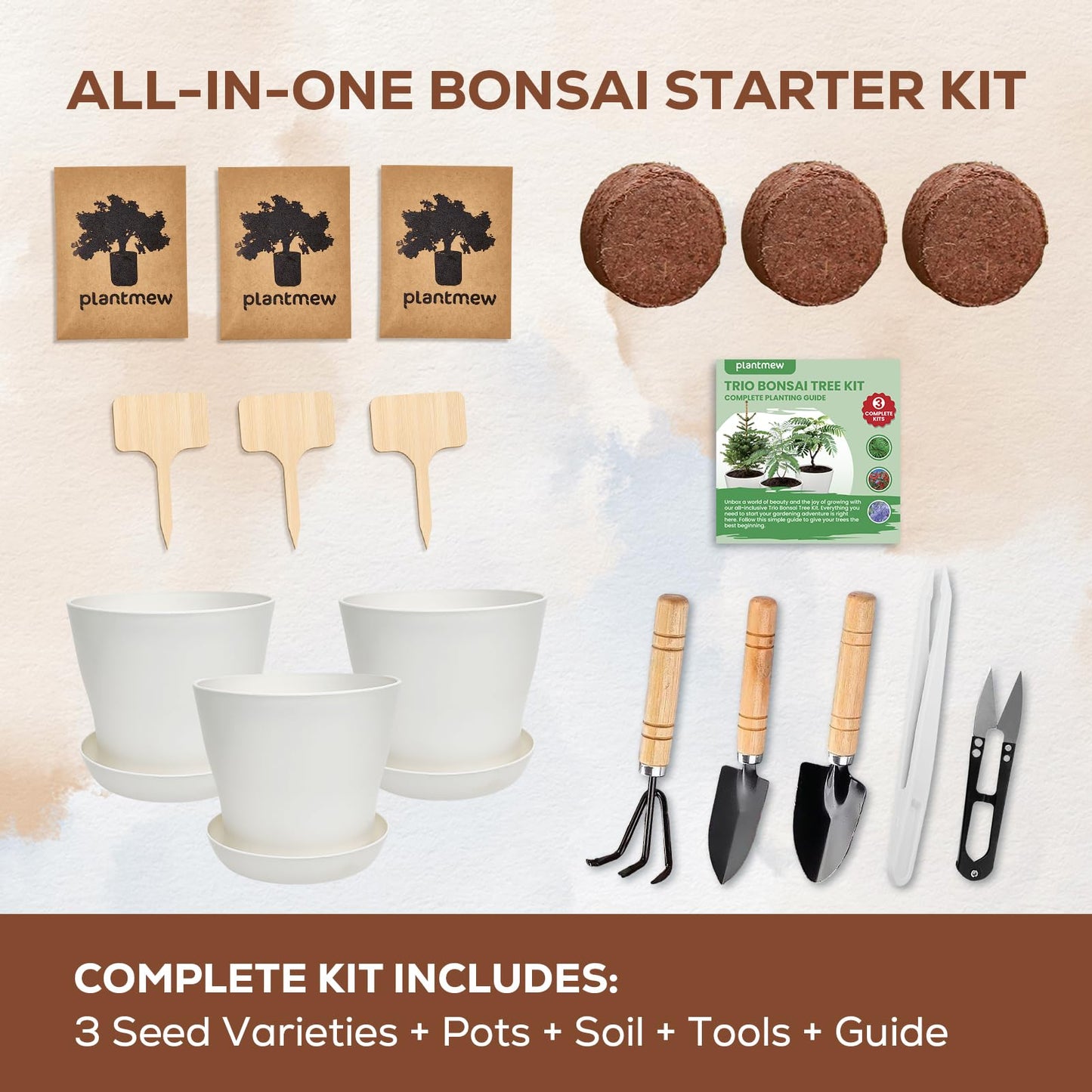 Jacaranda Bonsai Starter Kit – Complete DIY Indoor Growing Kit with Tools, Planter & Guide | Unique Gardening Gifts for Beginners, Women, Men, Mom & Dad | Live Plant Craft Hobby Set