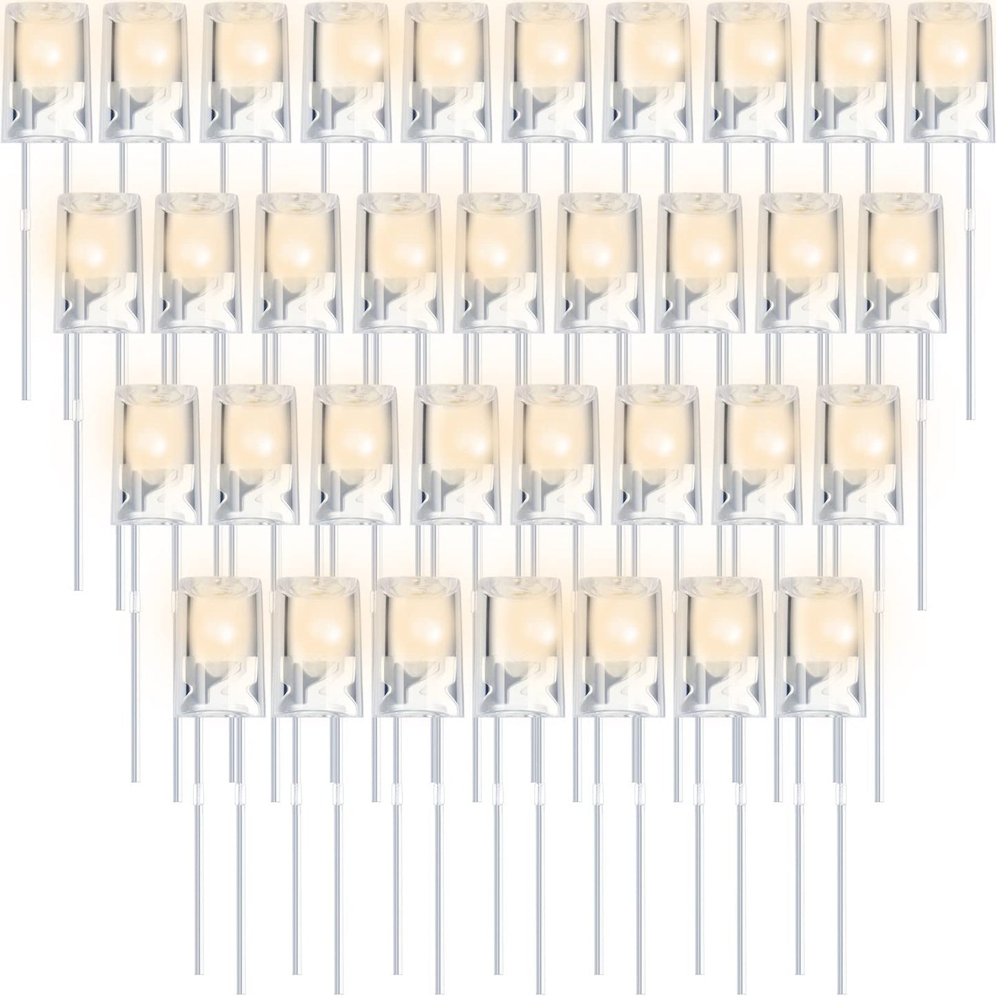 Mudder 60 Pcs Christmas LED 5mm Outdoor String Light Mini Replacement Bulb Energy Efficient LED Patio Wire Light Connectable Home Decor for Festival Patio Garden Valentines Holiday(Warm White)