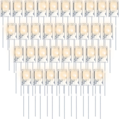 Mudder 60 Pcs Christmas LED 5mm Outdoor String Light Mini Replacement Bulb Energy Efficient LED Patio Wire Light Connectable Home Decor for Festival Patio Garden Valentines Holiday(Warm White)