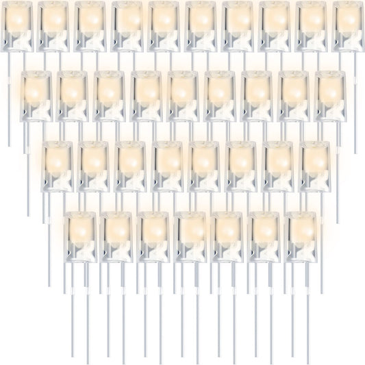 Mudder 60 Pcs Christmas LED 5mm Outdoor String Light Mini Replacement Bulb Energy Efficient LED Patio Wire Light Connectable Home Decor for Festival Patio Garden Valentines Holiday(Warm White)