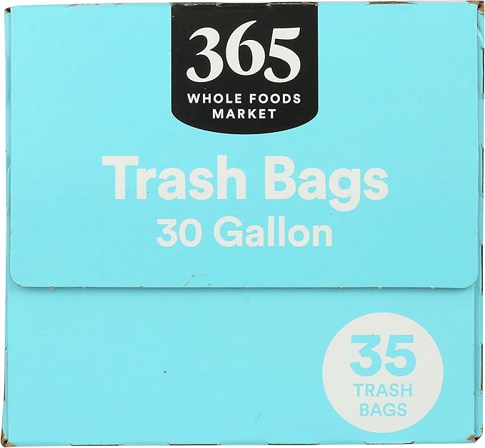 365 by Whole Foods Market, Flextra Strength Drawstring Trash Bags, 30 Gallon