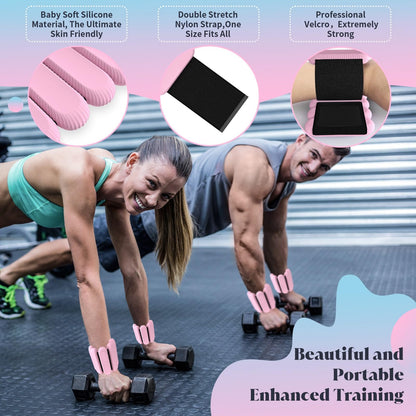 TIMOOU Ankle Weights for Women Men, Adjustable Wrist Weighted Bracelet for Home Gym Workout, Walking, Running, Travel, Pilate, Yoga, Exercise,Barre,Strength Training. Set of 2 (1Lb Each) (Pale Pink)