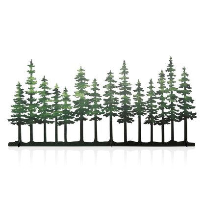 Metal Pine Tree Decor, Cabin Forest Tree and Nature Rustic Tabletop Decor, Mantel Centerpieces Shelf Decorations, Housewarming Gifts for Home Farmhouse Living Room Bedroom(Green)