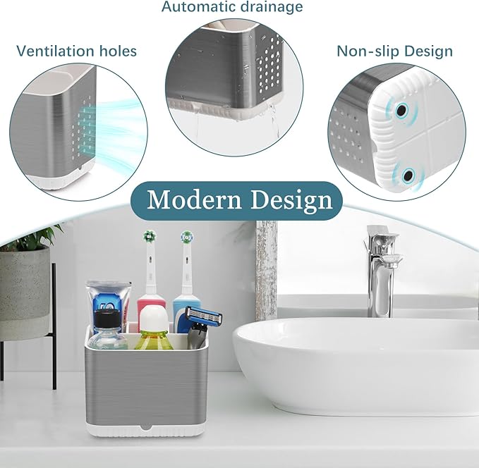 Toothbrush Holders for Bathrooms, Kids Electric Toothbrush and Toothpaste Holder
