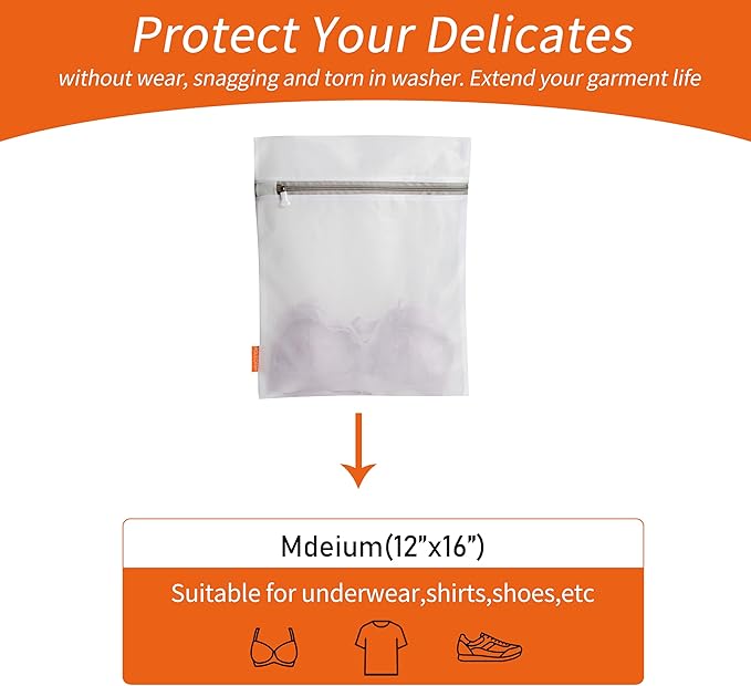 Polecasa 3Pcs 12 x 16 Inches Extra Durable Fine Mesh Laundry Bags