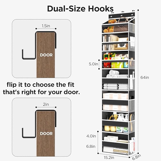 Over The Door Organizer, 7 Tier Door Hanging Organizers
