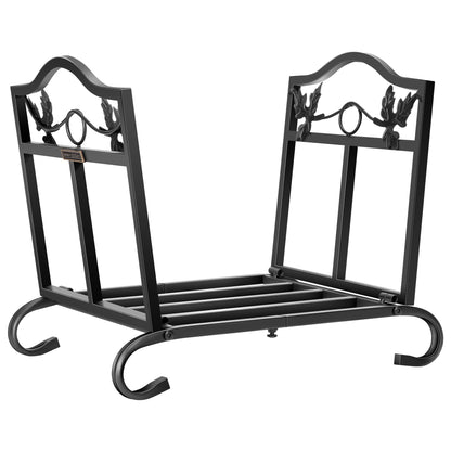 VIVOHOME 12 ft Heavy Duty Firewood Rack Outdoor with Cover 21.5 Inches Folding Firewood Storage Log Rack