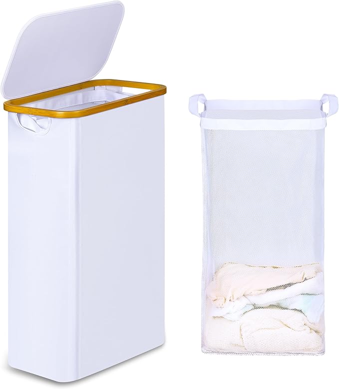60L Slim Laundry Hamper, Narrow Laundry Basket