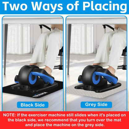 Non-Slip Workout Mat for Under Desk Elliptical Machine, Mats for Exercise Equipment, Suitable for Electric Seated Foot Pedal Exerciser, Enhanced Stability & Floor Protection