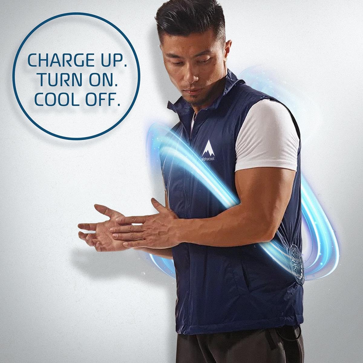 Alphacool Cooling Fan Vest with 2 Fans for Men & Women – Personal Wearable Air Conditioner XL