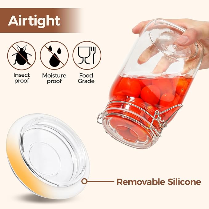 ComSaf Airtight Glass Canister Set of 3