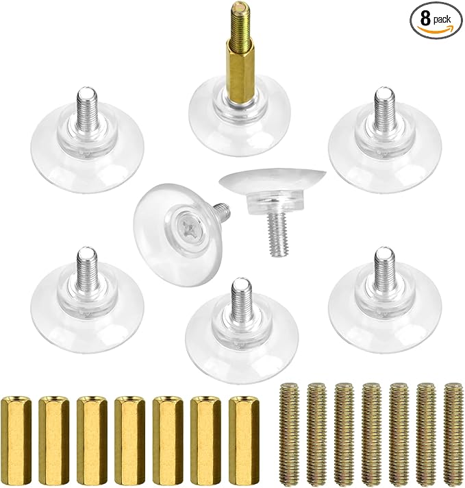 Sankoly 8 Pcs Glass Table Tops Suction Cup 1.3 Inches Strong Suction Cup