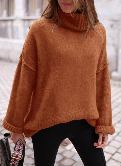 PRETTYGARDEN Oversized Sweaters for Women 2025 Chunky Turtleneck Sweater Fall Clothes Long Sleeve Tops Winter Clothing