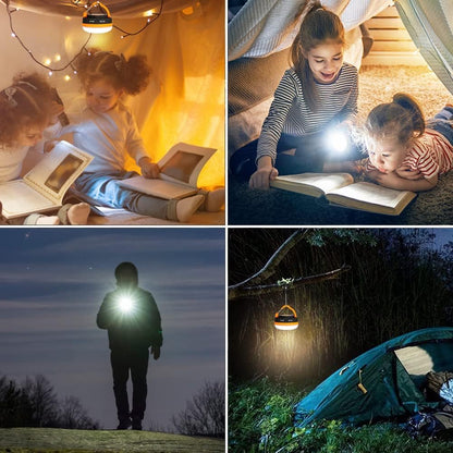 flintronic 3PCS Camping Lights, Camping Light LED Tent Light Portable Outdoor Tent SOS Light 5 Modes with Hook, IP43 Waterproof for Hiking Fishing Emergency Home Power (Not Include Batteries)