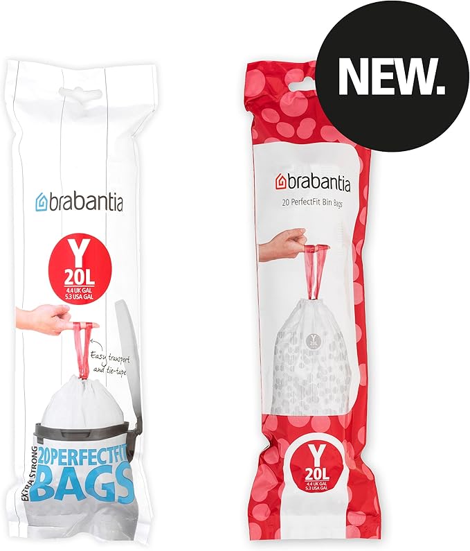 Brabantia PerfectFit Trash Bags High Quality Thick Plastic Trash Can Liners