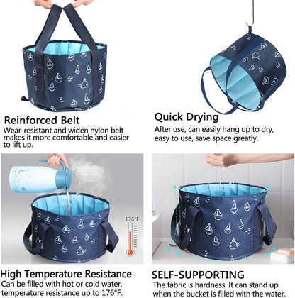 Collapsible Bucket for Soaking Feet, Portable Travel Foot Bath Tub, Foot Soaking Bath Basin Portable, Foot Spa Soaking Feet Home Pedicure Basin Outdoor Camping