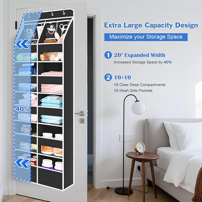 Univivi 6-Shelf Over Door Hanging Organizer Fabric Door Storage
