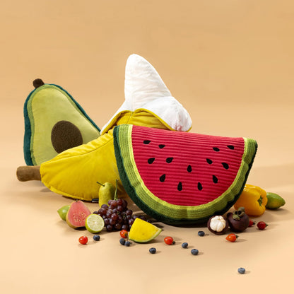 Phantoscope Papaya Shaped Throw Pillow, Fruit Themed Cushion for Couch, Bed and Chair, Pink, 10 x 15 inches