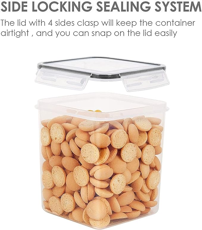 Vtopmart Food Storage Containers 2.5L / 84.5oz, 4 Pieces BPA Free Plastic