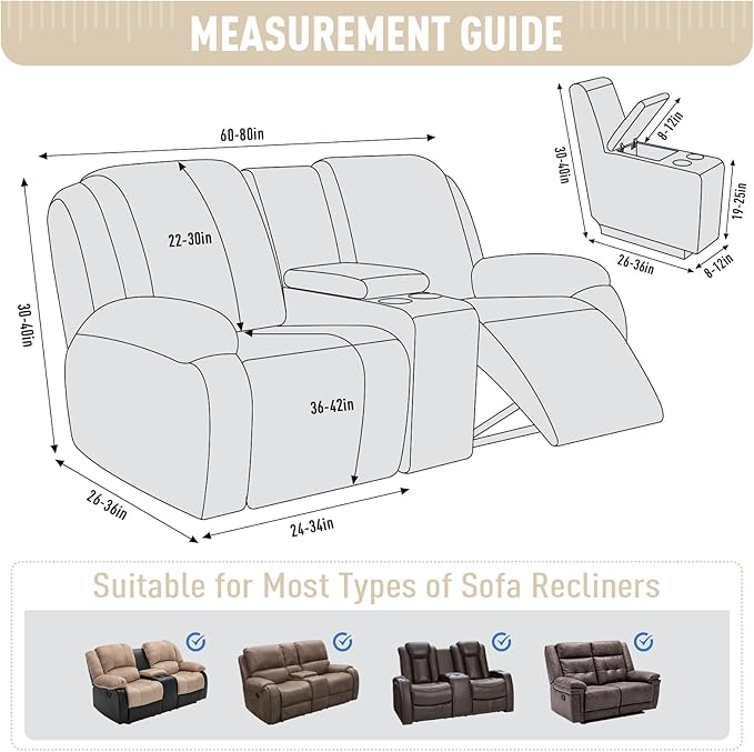 TAOCOCO Loveseat Recliner Cover