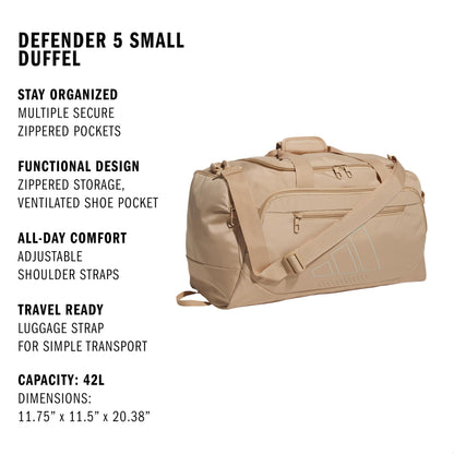 adidas Defender 5 Duffel Bag – Premium Duffle for Sports, Gym & Travel