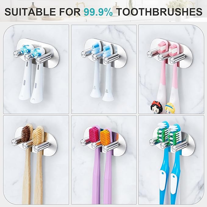 Electric Toothbrush Head Holder, Toothbrush Holders Wall Mounted, Adhesive