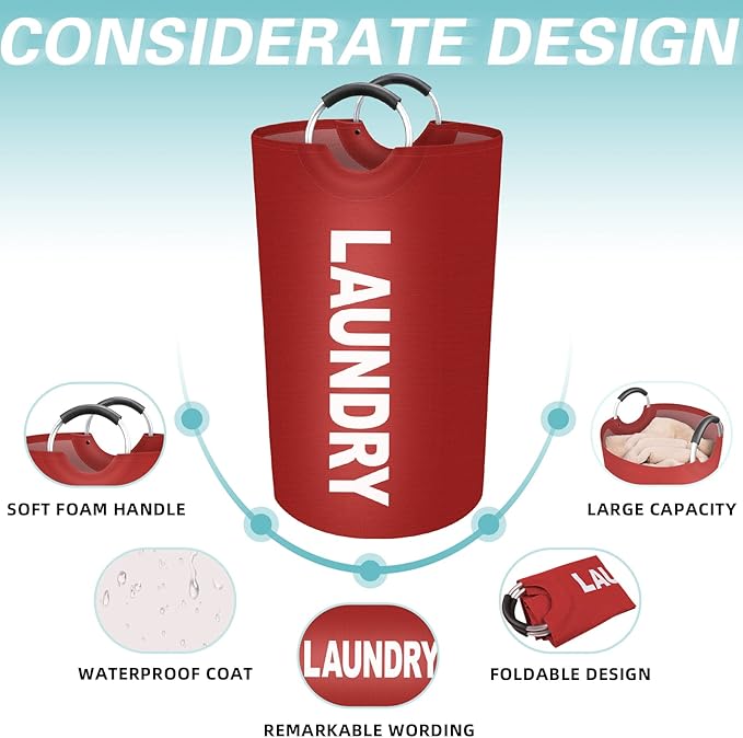 StorageRight 90L Large Laundry Basket, Laundry Hamper, Dirty Clothes Hamper