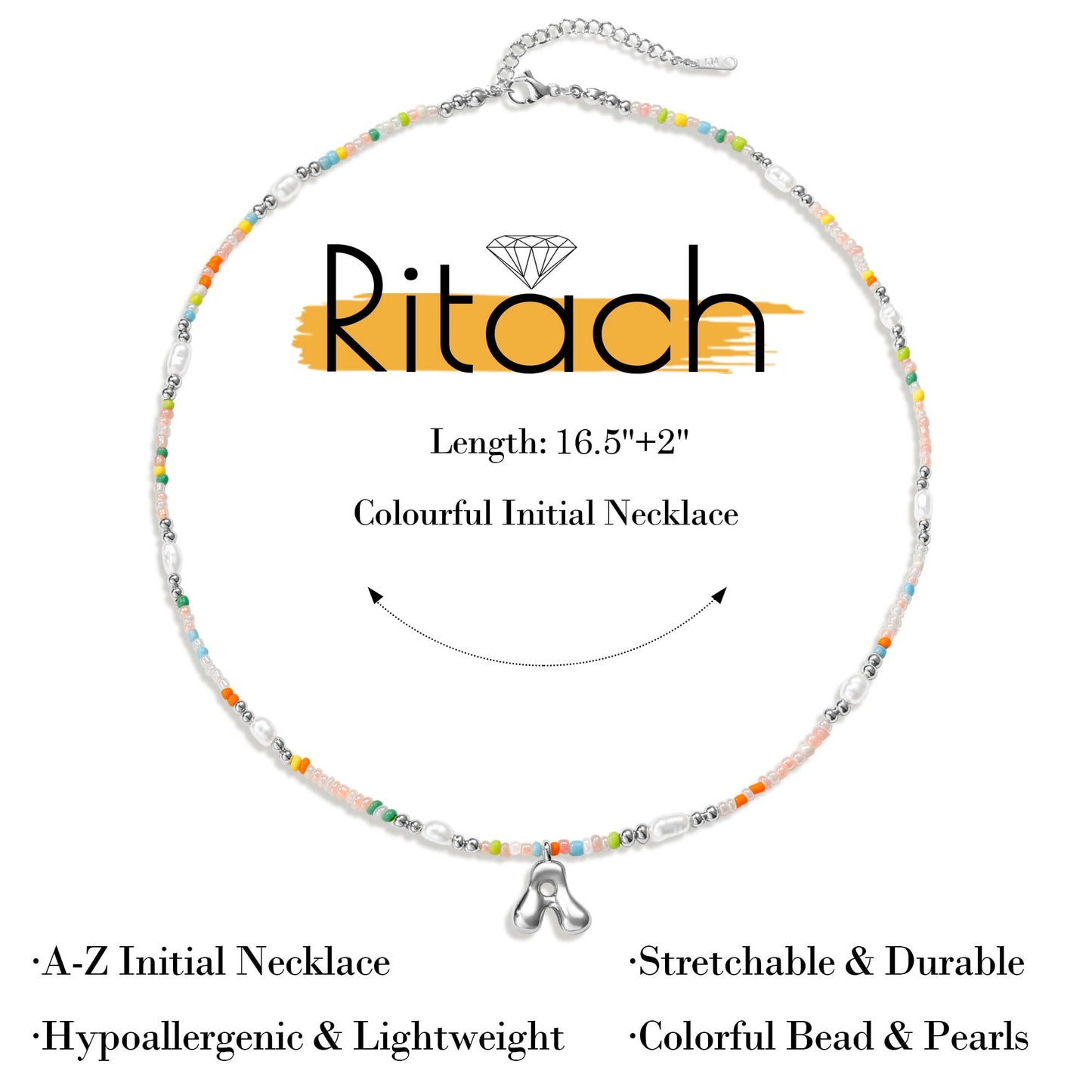 Ritach 7 8 9 10 Year Old Girl Gifts - Initial Necklace for Girls Jewelry Beaded Letter Z Necklace Silver Initial Necklaces for Women Gifts for 7 8 9 10 11 Year Old Girl Birthday Gift
