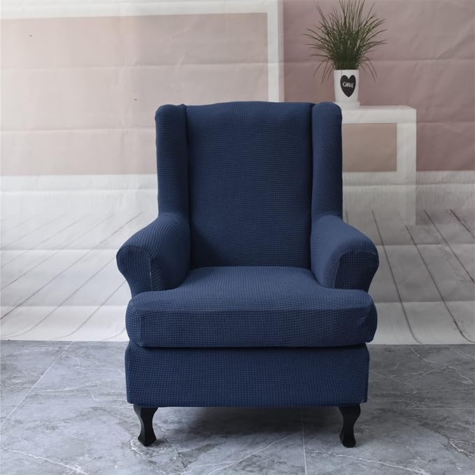 KRFOONN Wingback Chair Covers Slipcovers 2 Piece Stretch Wing Chair Covers