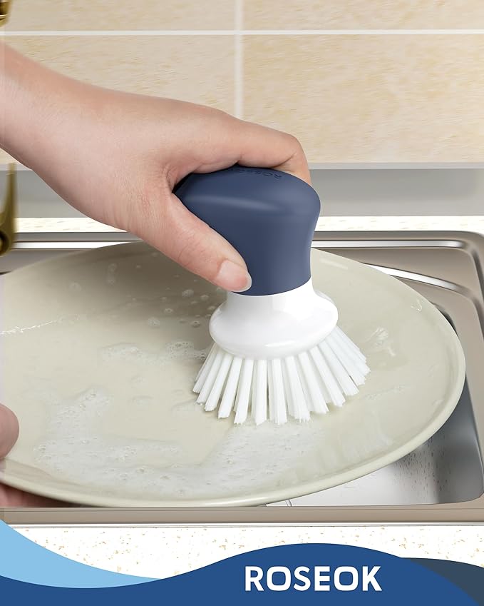 Dish Scrub Brush, Self-Standing Palm Brush
