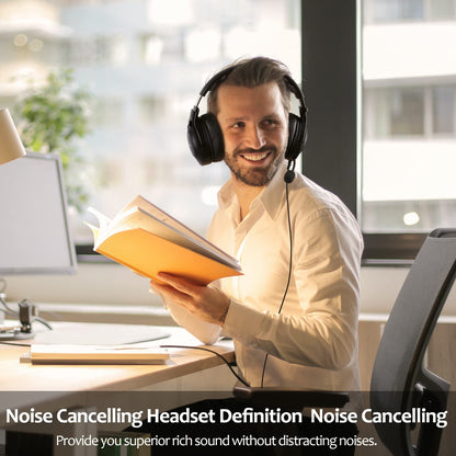 Noise Cancelling Headset, Wired Gaming Over-Ear Headset,Matte Finish Premium Stereo Headset, Noise Cancelling Headset, Over-Ear Headset with Noise-Cancelling Mic & Xbox One/PS4/PS5/PC/Nintendo Switch