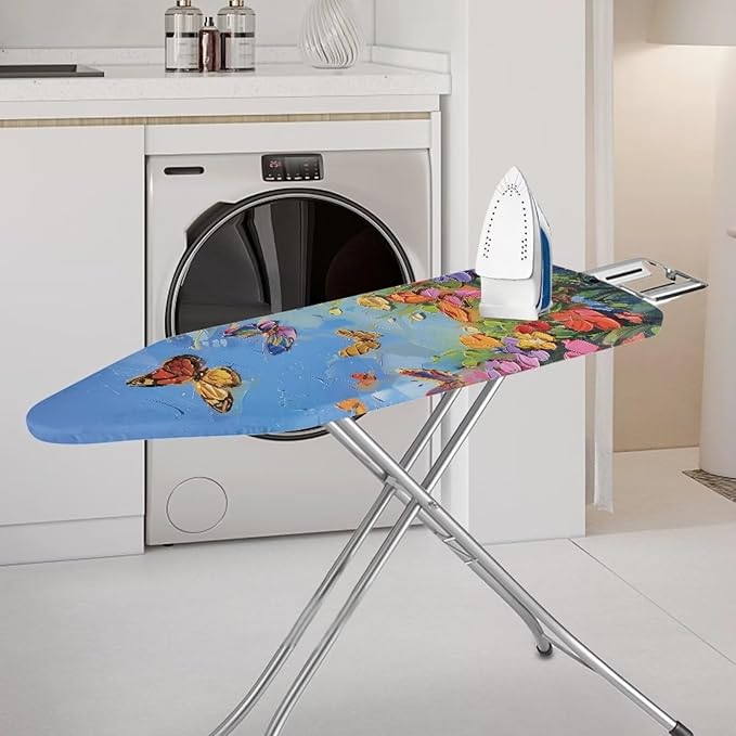 Oil Painting Floral Ironing Board Cover and Pad, Heat Reflective and Stain