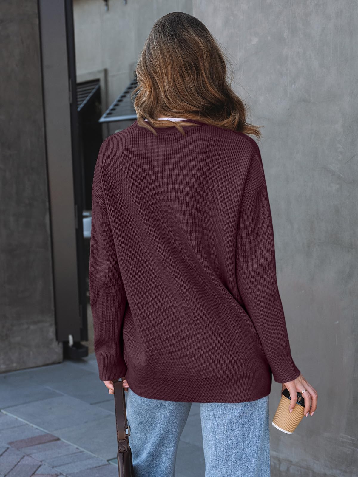LILLUSORY Women Oversized Cardigan Sweater 2025 Fall Outfits Cloth Fashion V Neck Knit Button Front Casual Trendy Tops