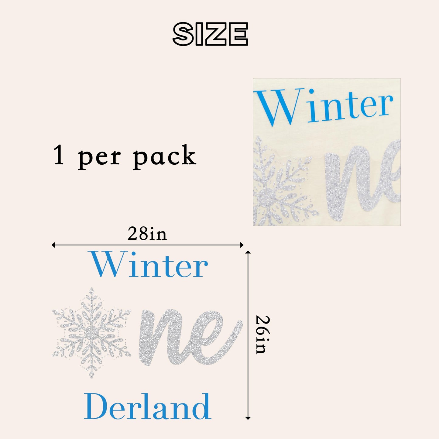 Capiont Winter Onederland Decal - Christmas 1st Birthday Snowflake Backdrop Sticker, Snowflake Themed Decor Wall Stickers for Party/Anniversary/Balloon Arch/Background (Winter Onederland)