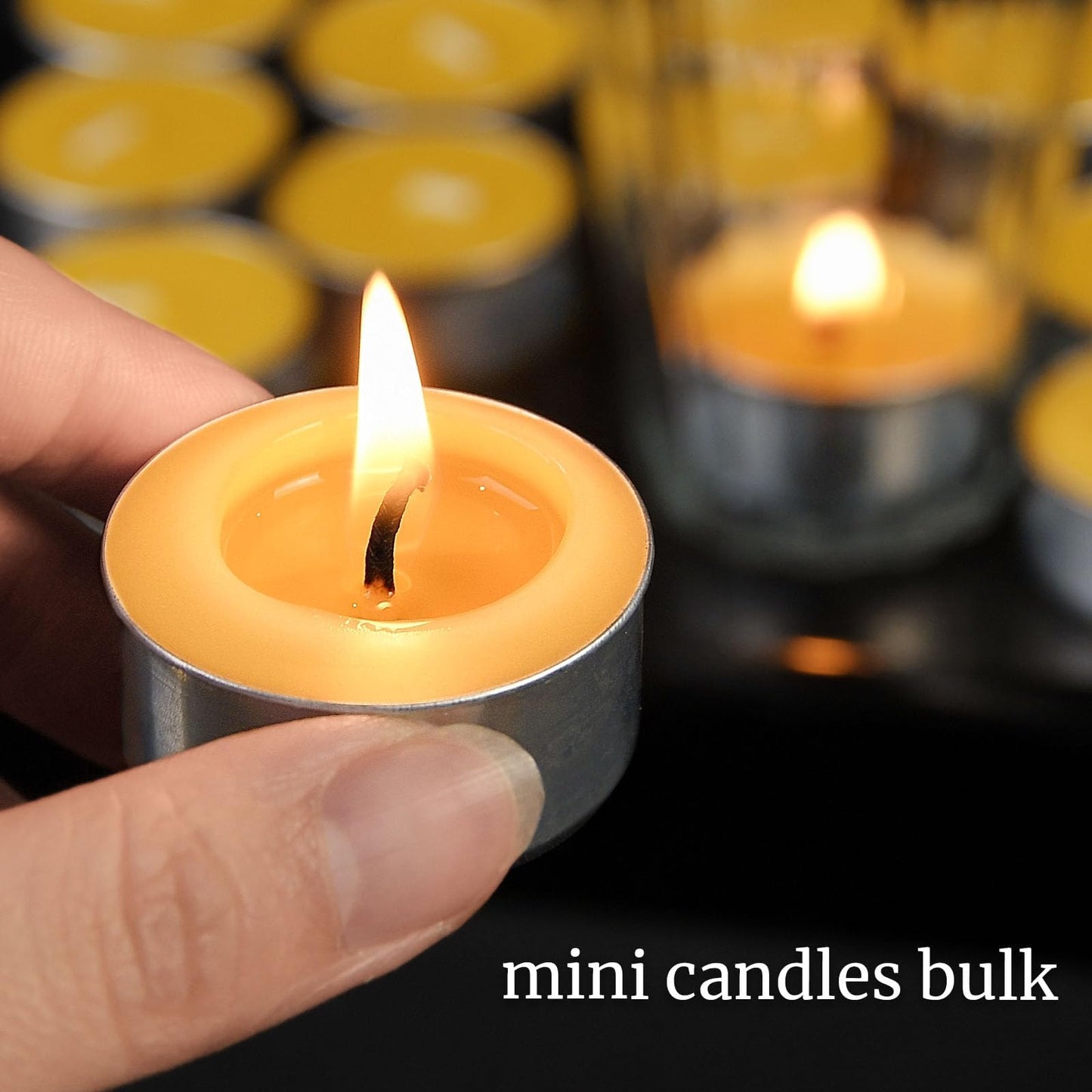 32 Packs Beeswax Tealight Candles,Natural Beeswax Tea Lights Candle in Aluminum Cups,4-5 Hour Burn Time,Unscented Smokeless Candles