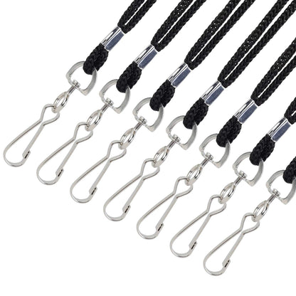 COTODO ID Black Lanyards Safety Badge Lanyard 36" with Swivel Hook 100 Pack