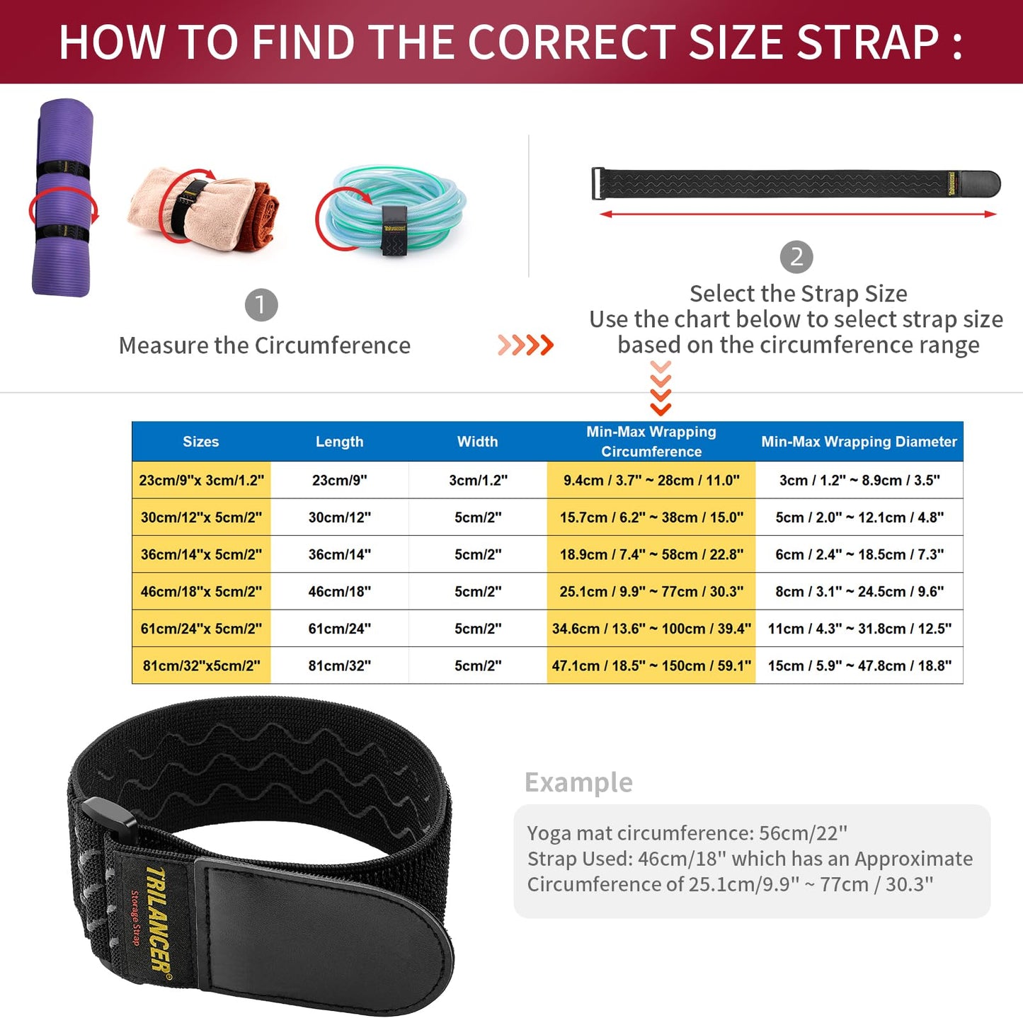 Trilancer Elastic Cinch Straps with Anti-Slip Strips, 12 "x 2"(8 Pack) Heavy Duty Multipurpose Hook and Loop Straps for Extension Cords, Cables, Ropes, Hoses, Bike, Pant Garters
