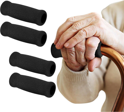‌supregear Cane Crips - 4-Pack Non-Slip Replacement Foam Handles for Walking/Offset Canes & Bicycle Handlebars, 4.5"x1"x1" (11.5x2.5x2.5 cm), Soft & Durable Grip Covers