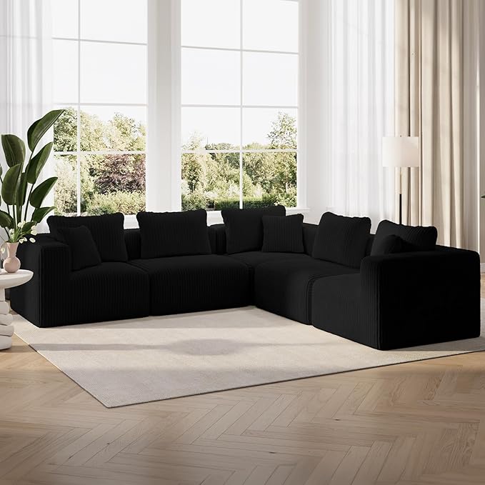Novilla 106" Modular Sectional Sofa, Modern Cloud Sectional Couch