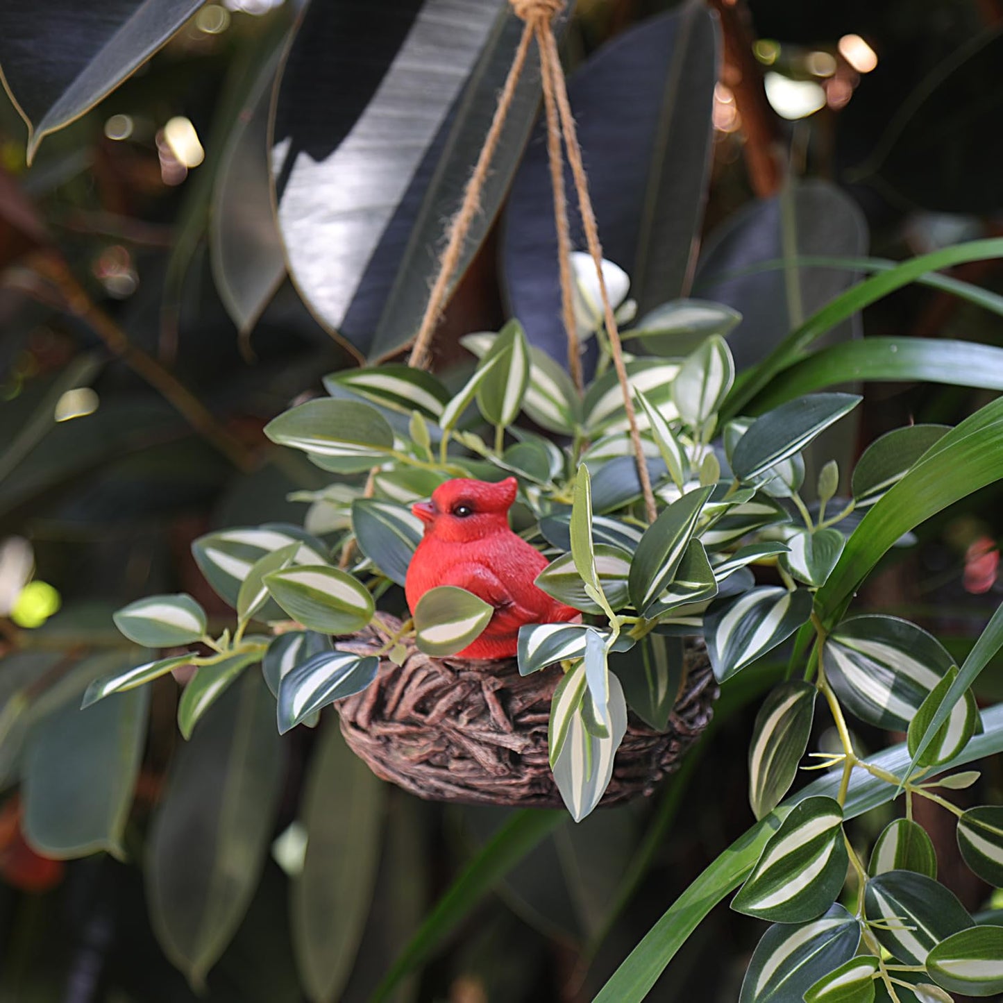 NINIPAPA Hanging Planters for Plants Swing Funny Bird Nest Plant Pots, Cute Outdoor Indoor Garden Succulent Flower Pot with Drainage, Unique Gift on Birthday, Christmas
