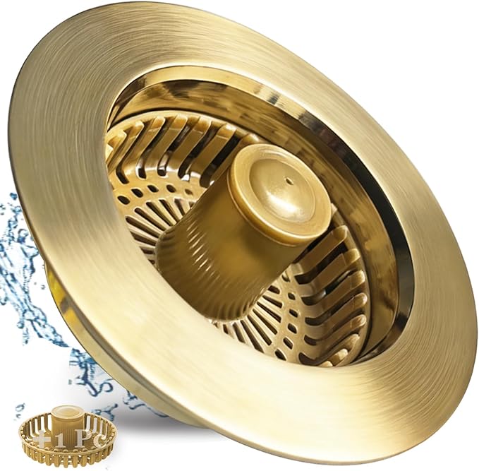 Kitchen Sink Drain Strainer, 3 in 1 Pop up Kitchen Sink Stopper,