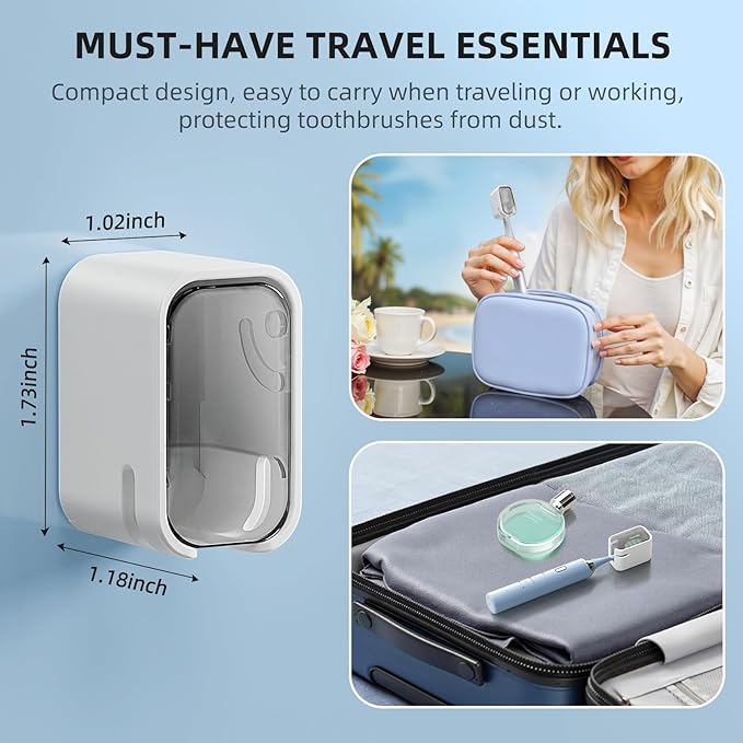 Travel Toothbrush Head Cover 4PCS, Electric Toothbrush Covers Caps, Ventilated